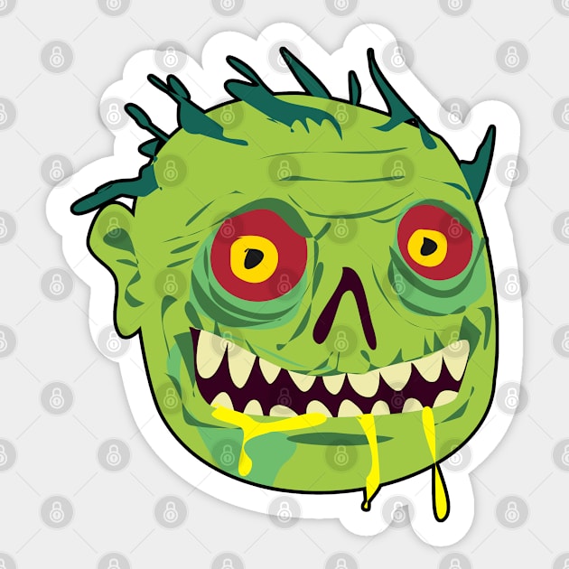 🧟 Undead Zombie – Scary Man-Eating Creature of the Night Sticker by Pixoplanet